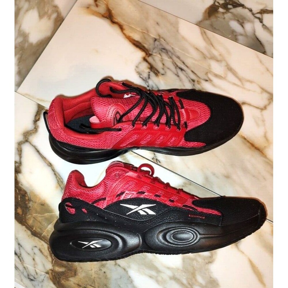 Men's Reebok Allen Iverson Solution Black Flash Red Mid Sneakers Sz 13